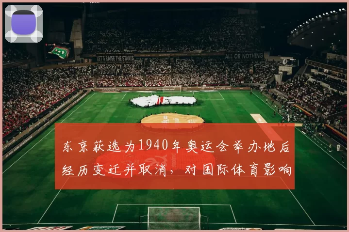 东京获选为1940年奥运会举办地后经历变迁并取消,对国际体育影响评估